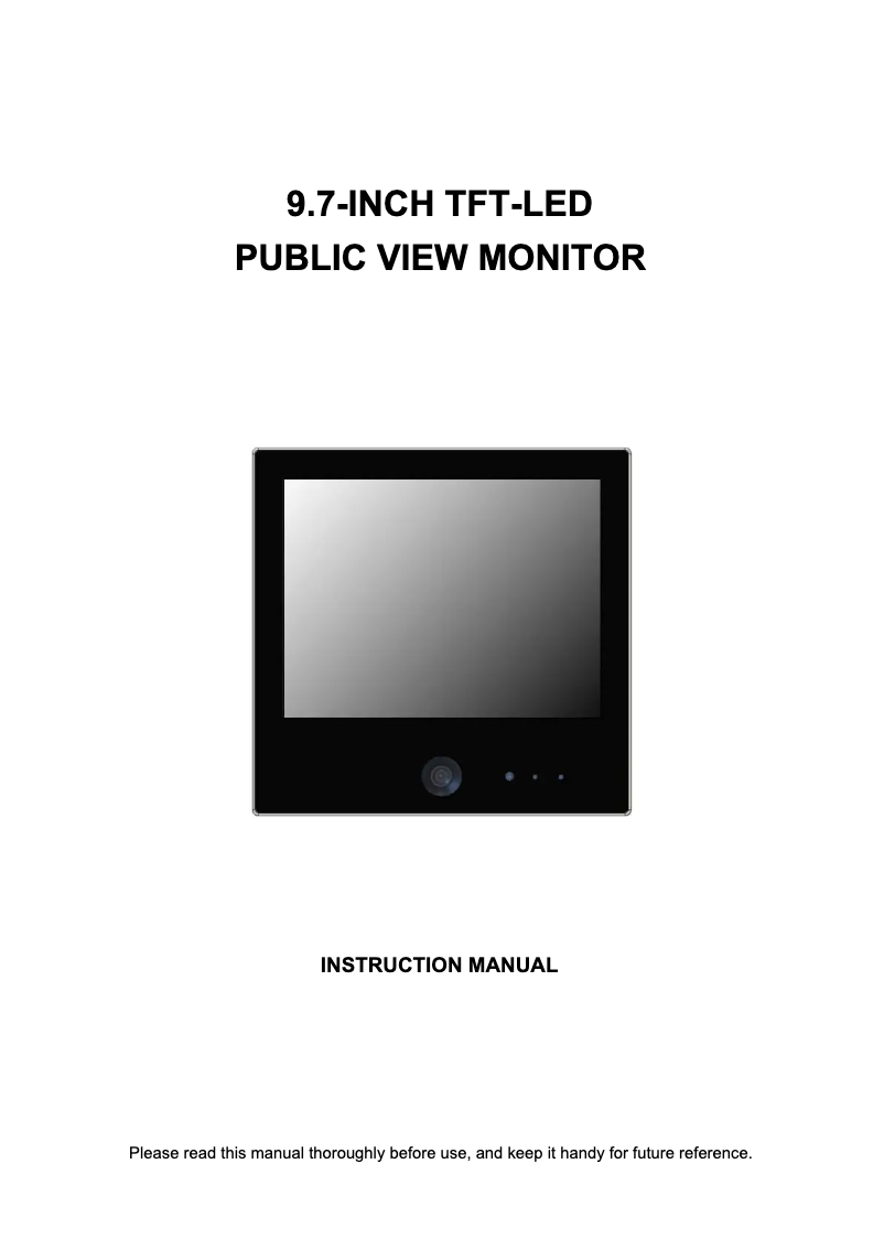 Image de la première page du manuel de l'appareil VZ-PVM-Z1B2