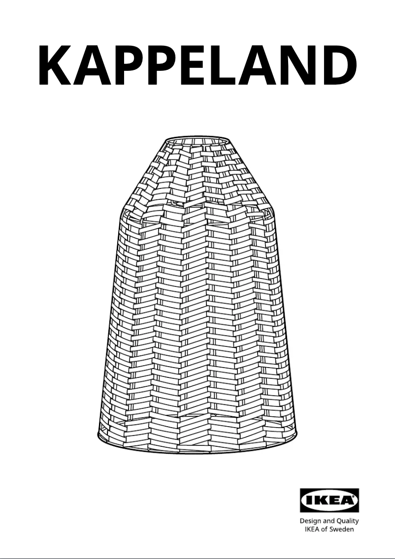 Page 1 de la notice Manuel utilisateur Ikea KAPPELAND 805.401.89