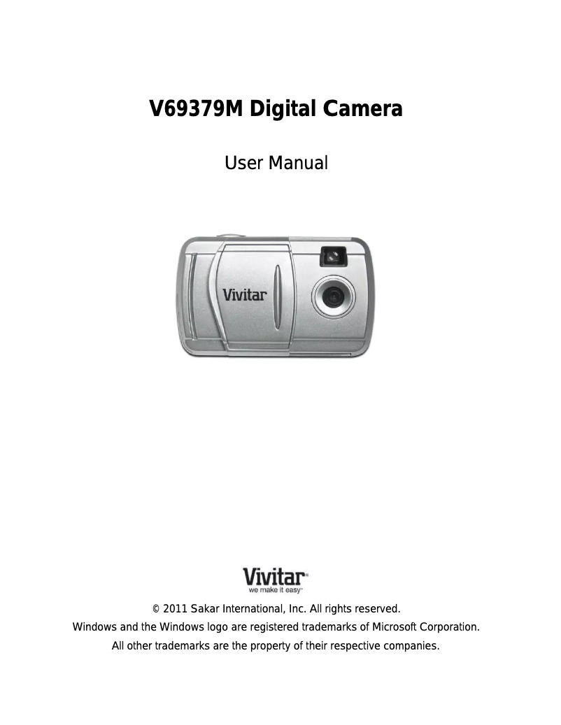 Image de la première page du manuel de l'appareil V69379
