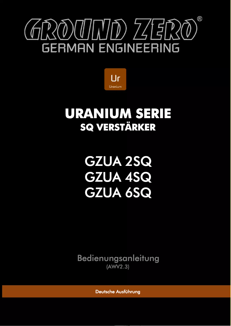 Página 1 del manual Manual de usuario Ground Zero GZUA 6SQ