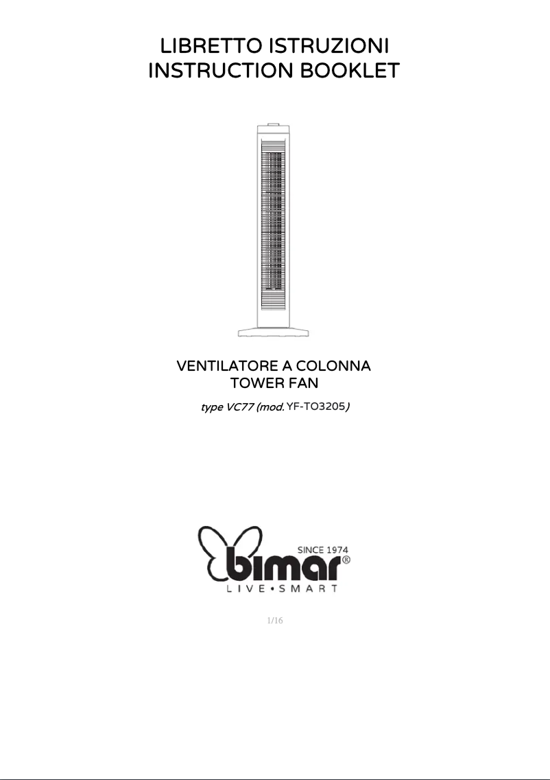 Page n°1 - Manuel utilisateur Bimar VC77