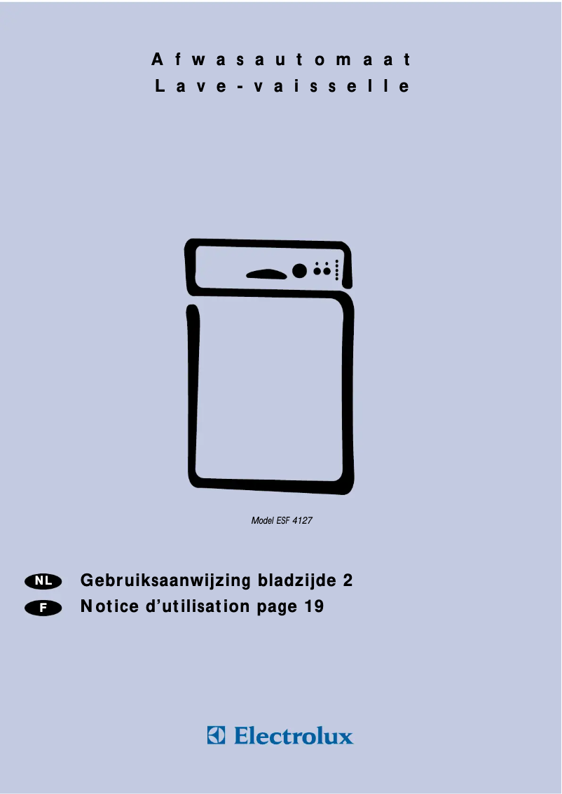 Page 1 de la notice Manuel utilisateur Electrolux ESF 4127