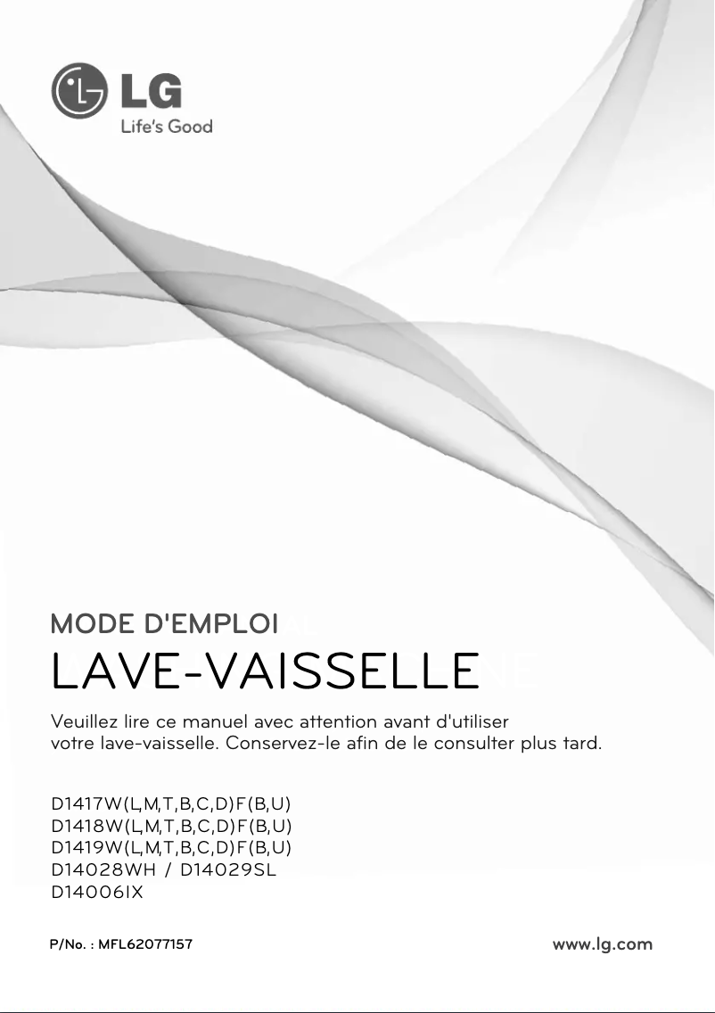 Image de la première page du manuel de l'appareil D1419LF