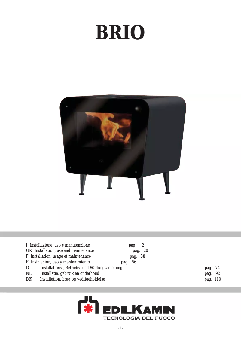 Página 1 del manual Manual de usuario Edilkamin Brio
