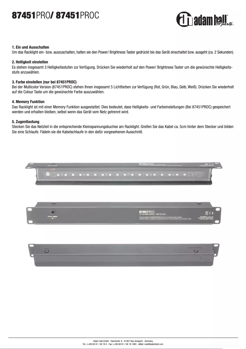 Image de la première page du manuel de l'appareil 87451PROC