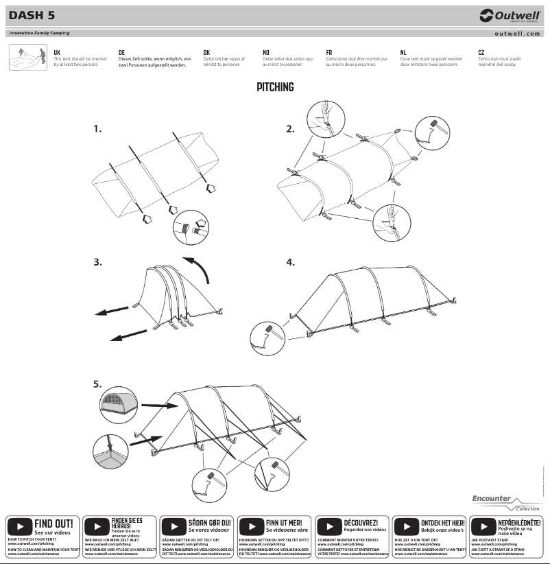 Page 1 de la notice Guide d'installation Outwell Dash 5