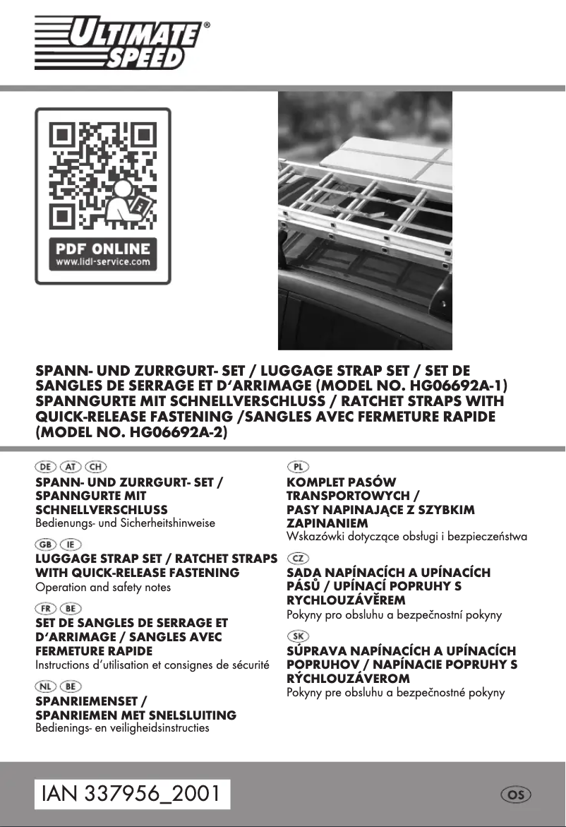 Page 1 de la notice Manuel utilisateur Ultimate Speed IAN 337956