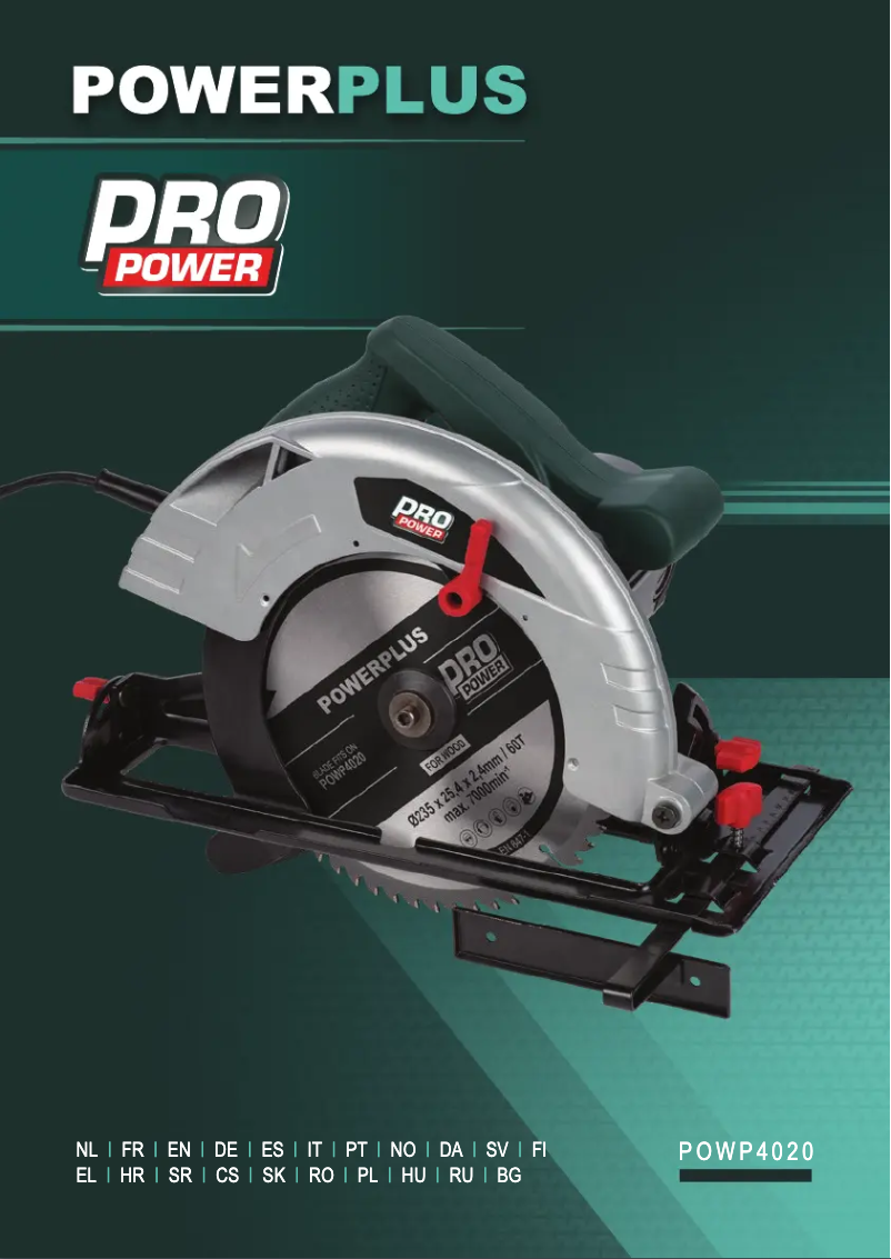 Page 1 de la notice Manuel utilisateur PowerPlus POWP4020