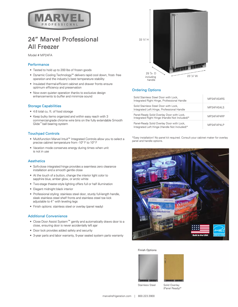 Image de la première page du manuel de l'appareil Professional MP24FA4R