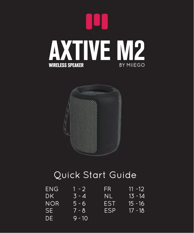 Page n°1 - Manuel utilisateur Miiego AXTIVE M2