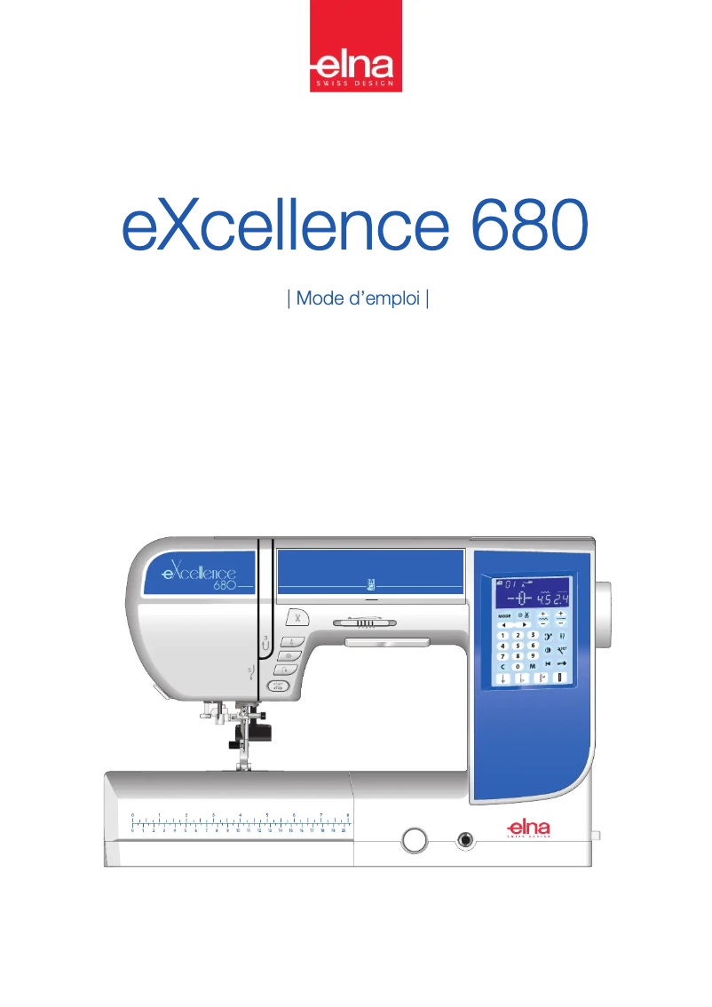 Page n°1 - Manuel utilisateur Elna eXcellence 680