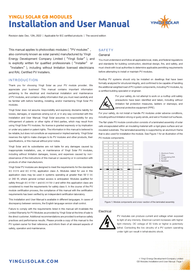 Image de la première page du manuel de l'appareil YLM-J 108 Cell M10