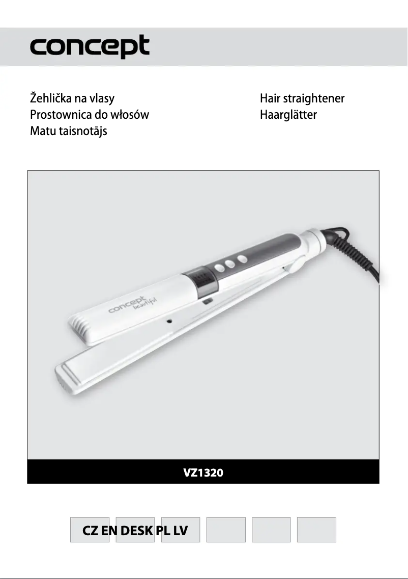 Imagen de la primera página del manual del dispositivo VZ-1320