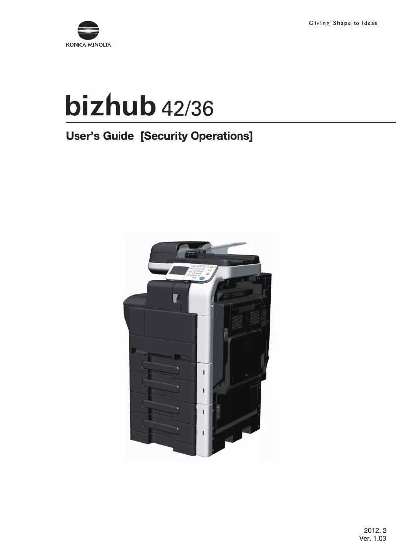 Page 1 de la notice Manuel utilisateur Konica Minolta Bizhub 36