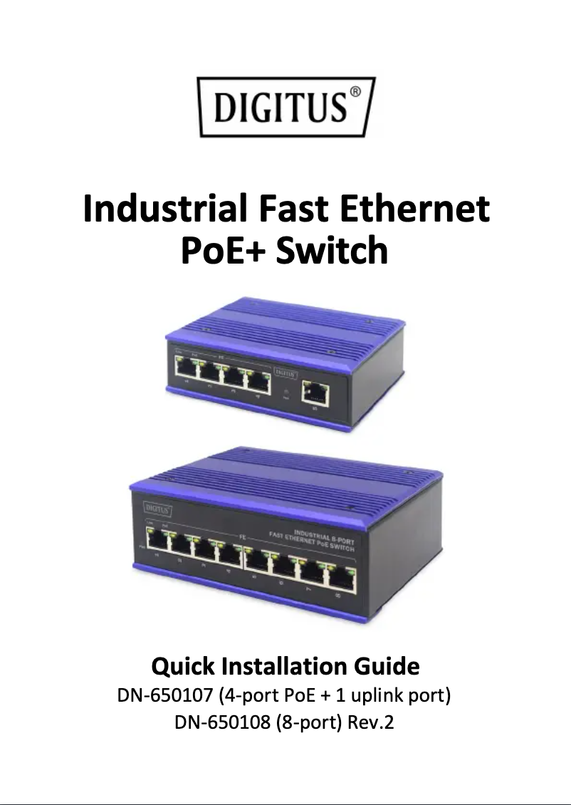 Page n°1 - Manuel utilisateur Digitus DN-650107