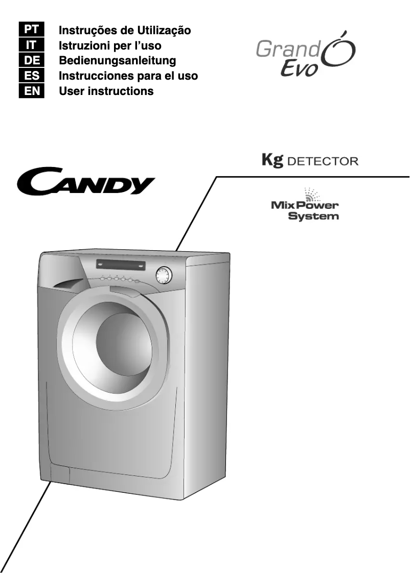 Page n°1 - Manuel utilisateur Candy EVO 1293DW/1-37