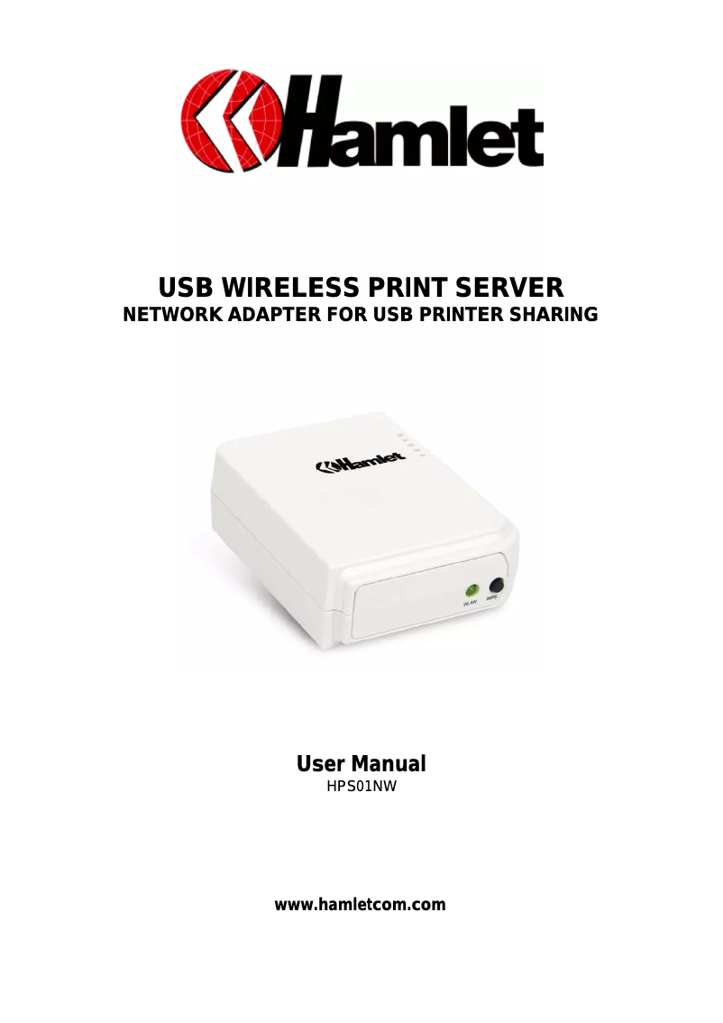 Página 1 del manual Manual de usuario Hamlet HPS01NW
