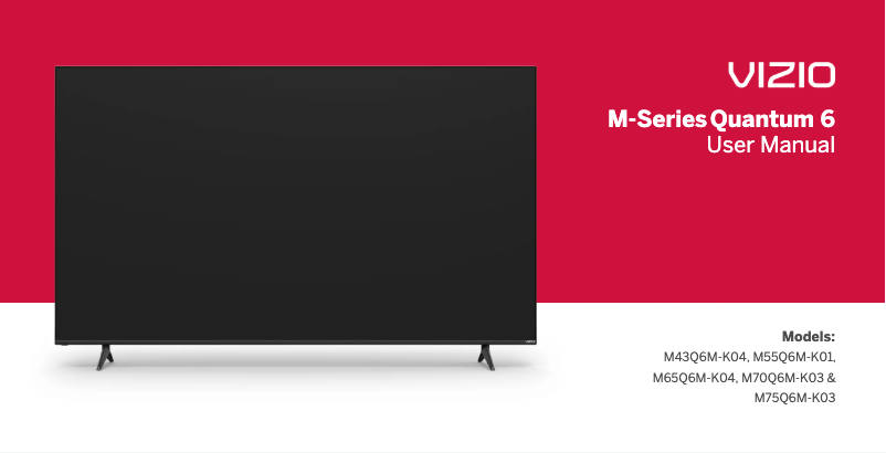 Page 1 de la notice Manuel utilisateur VIZIO M70Q6M-K03