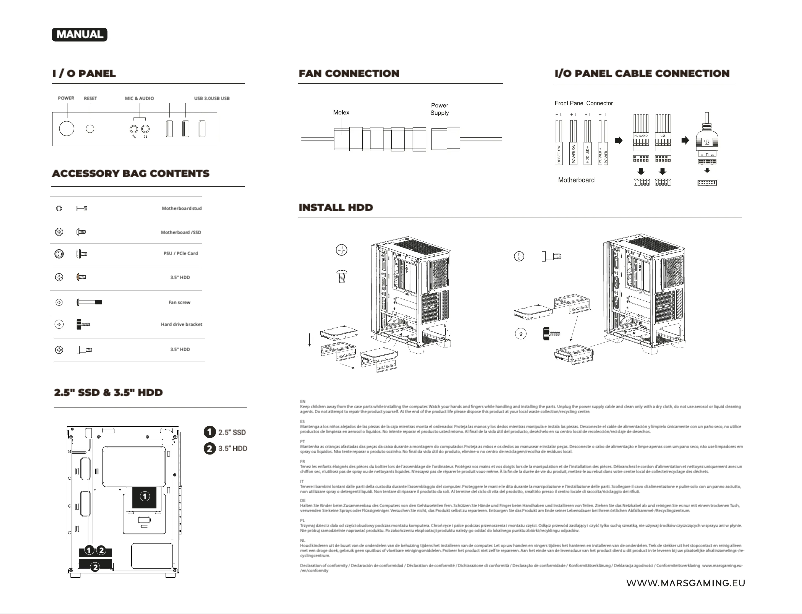 Página 1 del manual Manual de usuario Mars Gaming MC-MASTER