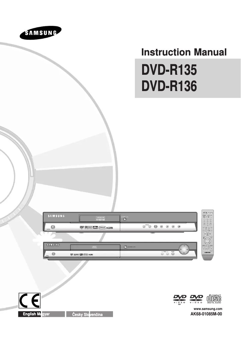 Page n°1 - Manuel utilisateur Samsung DVD-R135