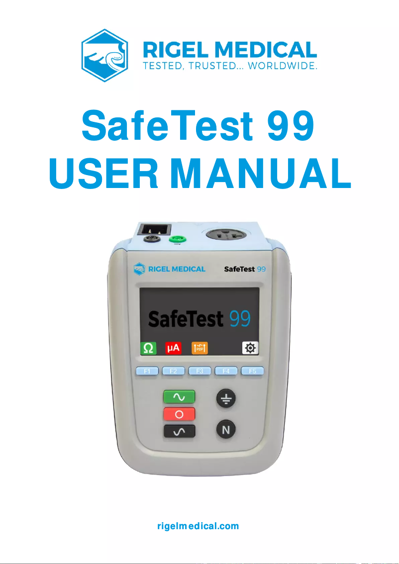 Page 1 de la notice Manuel utilisateur Rigel Medical SafeTest 99
