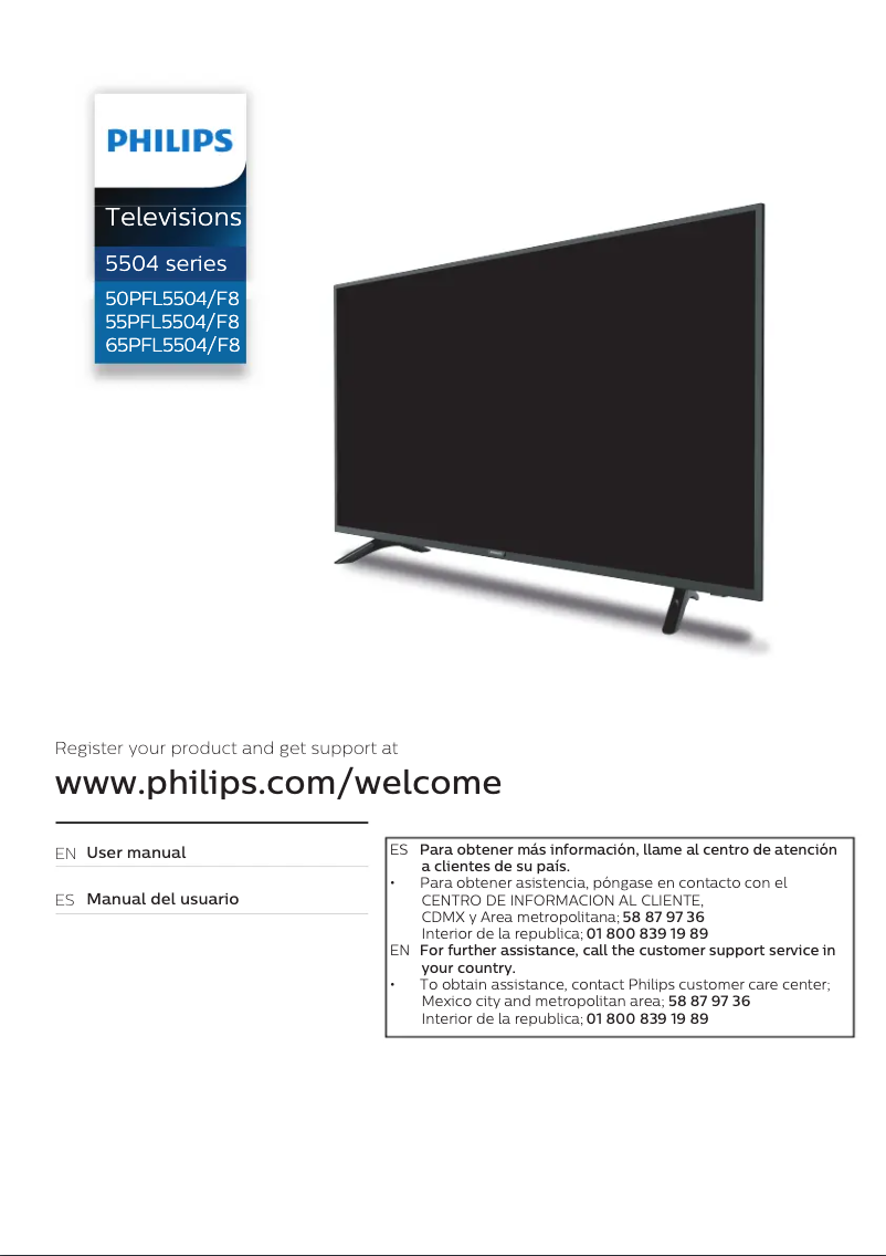 Page n°1 - Manuel utilisateur Philips 55PFL5504
