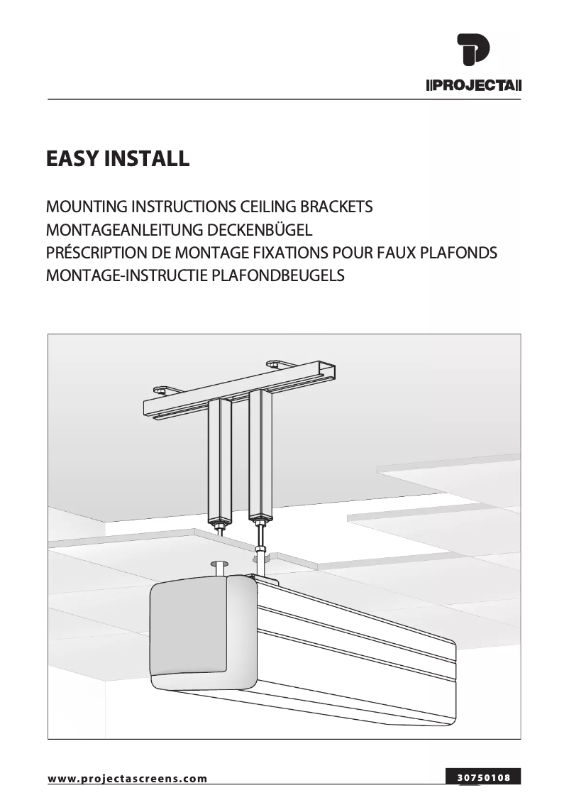 Image de la première page du manuel de l'appareil Ceiling mounting kit