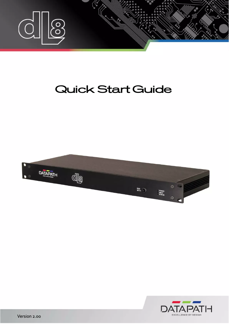 Image de la première page du manuel de l'appareil dL8