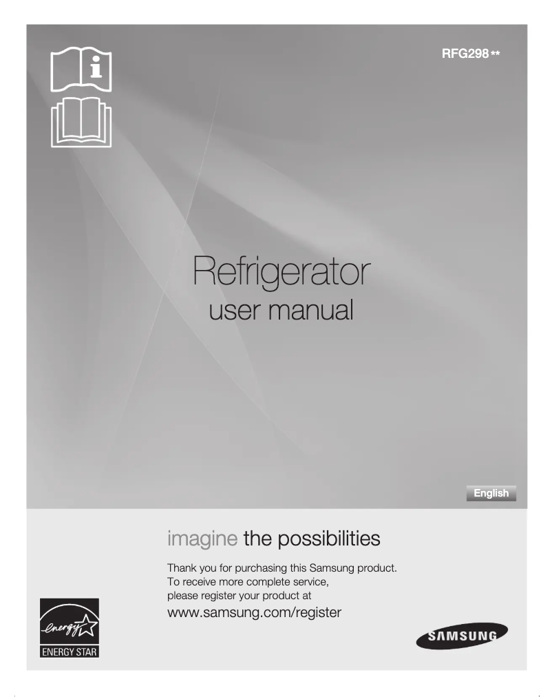 Page 1 de la notice Manuel utilisateur Samsung RFG298AAWP