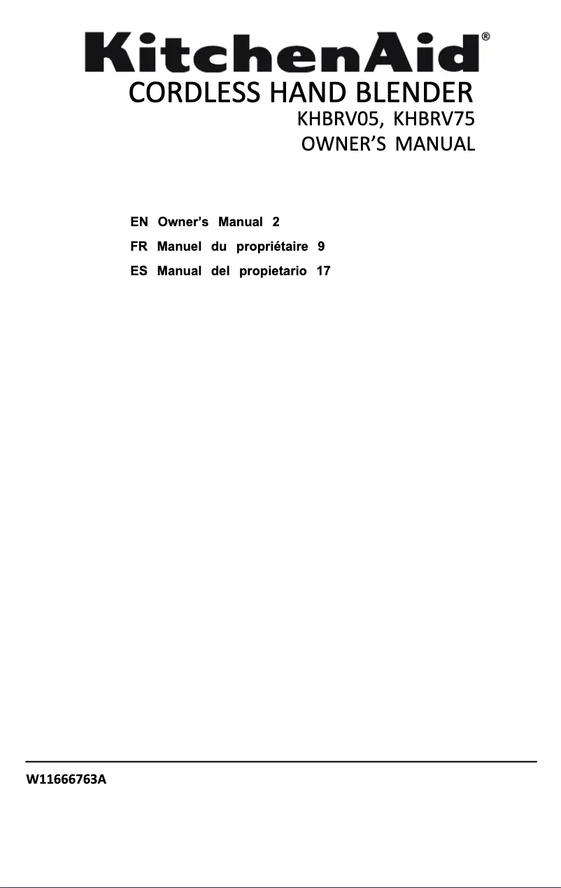 Imagen de la primera página del manual del dispositivo KHBRV05