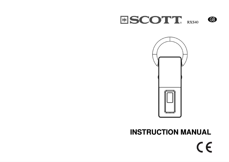 Image de la première page du manuel de l'appareil RXS 40
