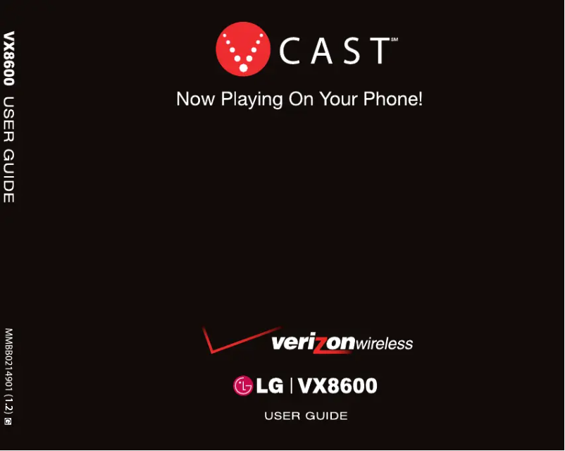 Page n°1 - Manuel utilisateur LG VX8600