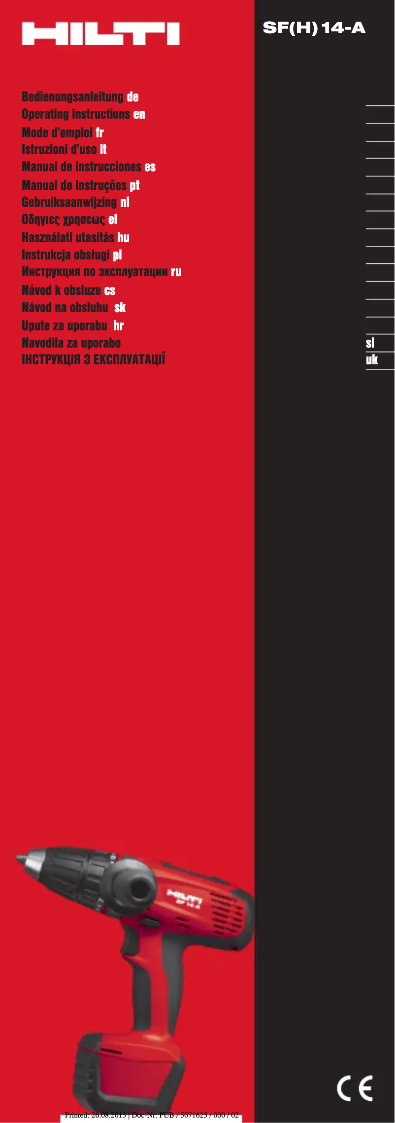 Página 1 del manual Manual de usuario Hilti SF 14-A