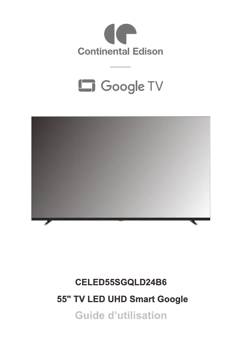 Image de la première page du manuel de l'appareil CELED55SGQLD24B6