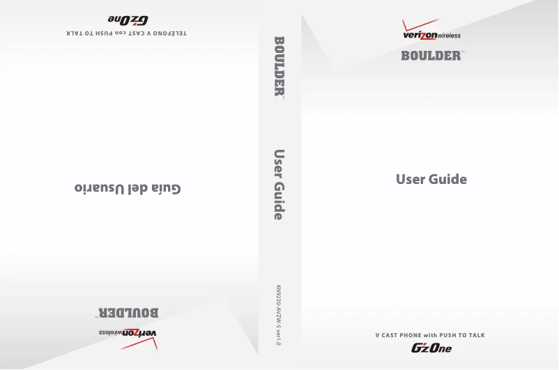 Page 1 de la notice Manuel utilisateur Casio G'zOne Boulder