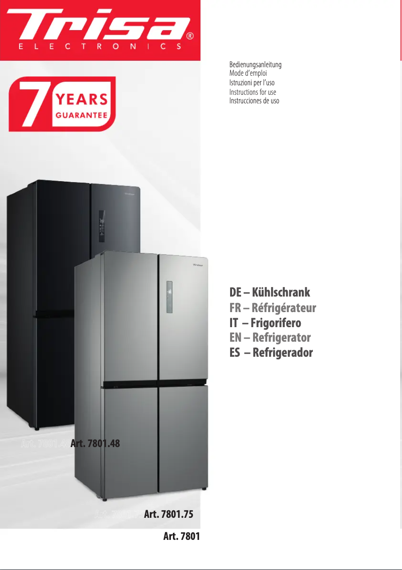 Image de la première page du manuel de l'appareil 7801