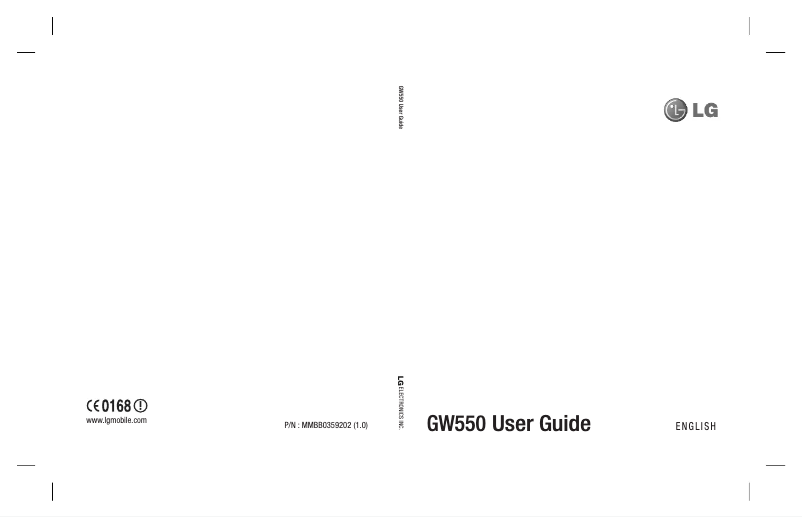 Page n°1 - Manuel utilisateur LG GW550