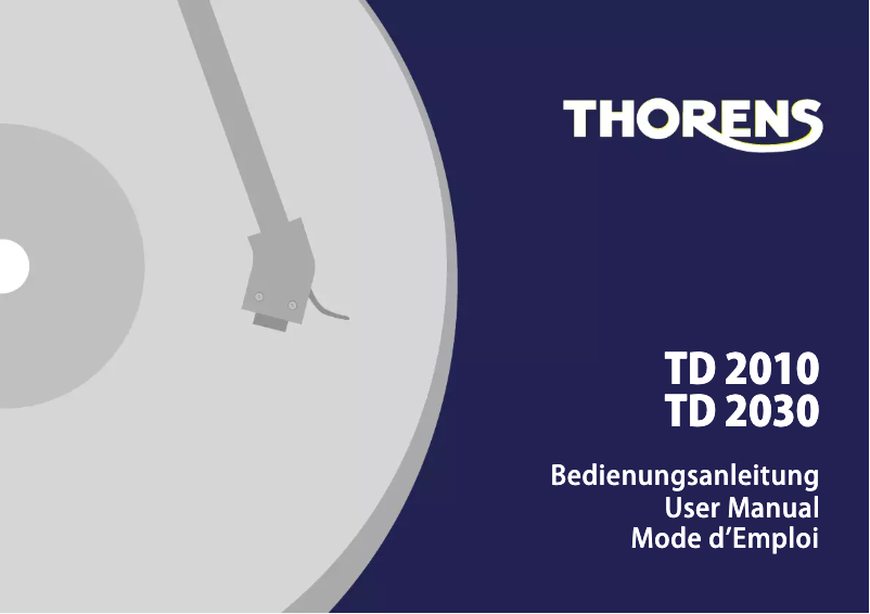Página 1 del manual Manual de instrucciones Thorens TD 2010