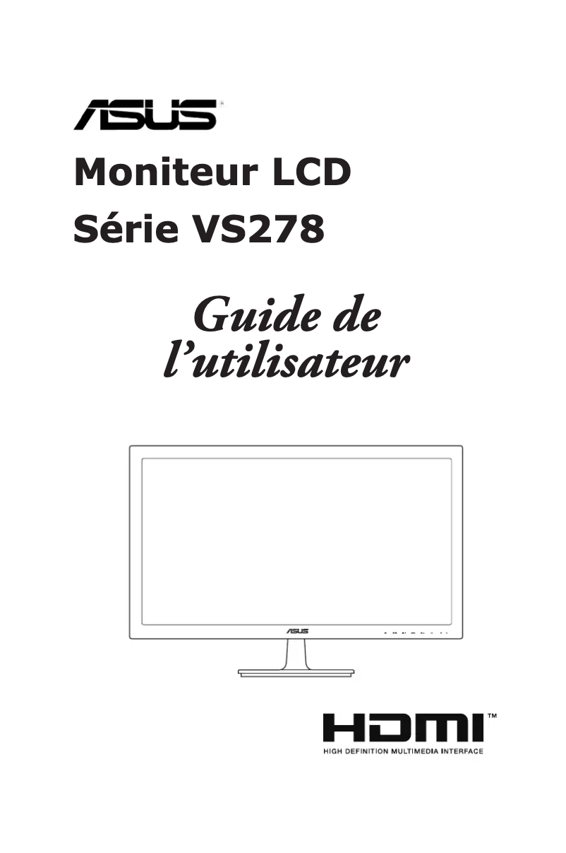 Page 1 de la notice Manuel utilisateur Asus VS278