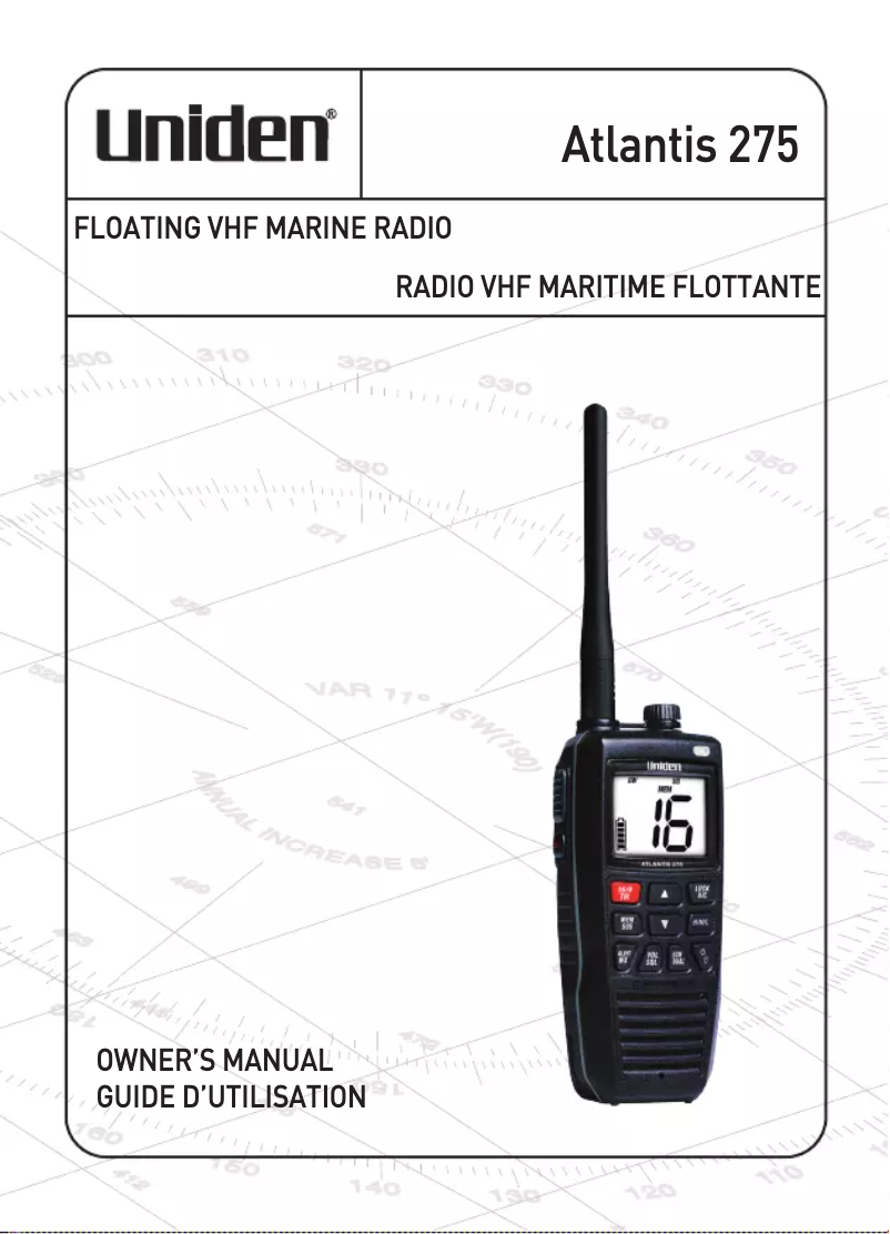 Page 1 de la notice Manuel utilisateur Uniden Atlantis 275