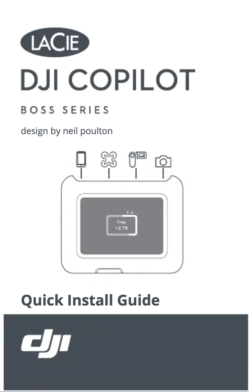 Page n°1 - Guide d'installation LaCie DJI Copilot