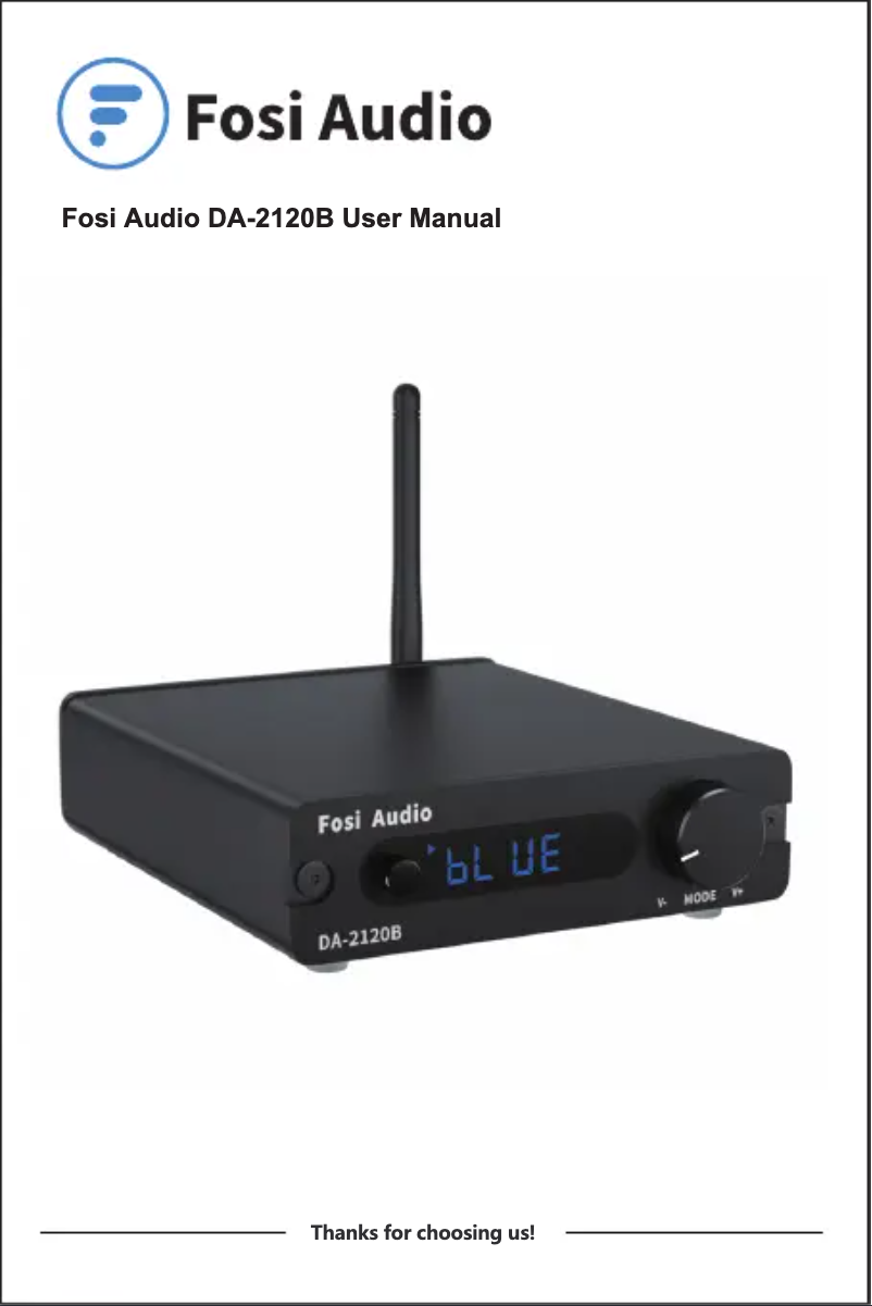 Page n°1 - Manuel utilisateur Fosi Audio DA-2120B