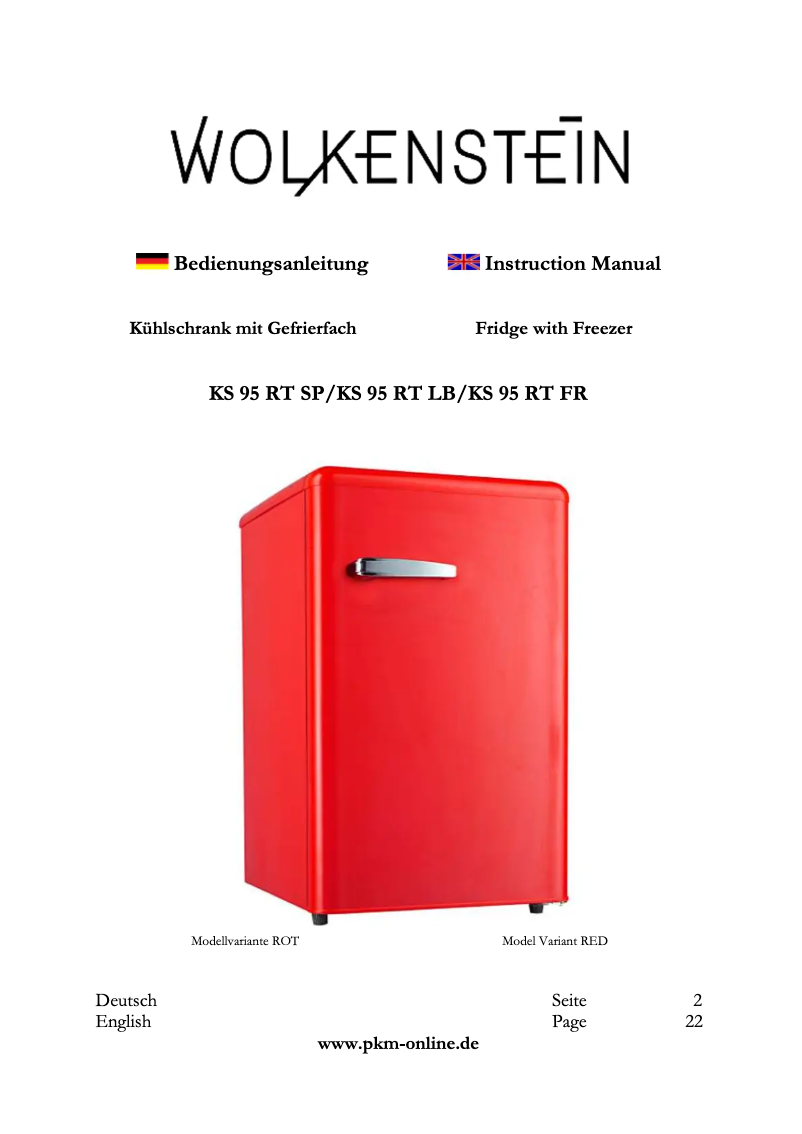 Image de la première page du manuel de l'appareil KS95RT LB