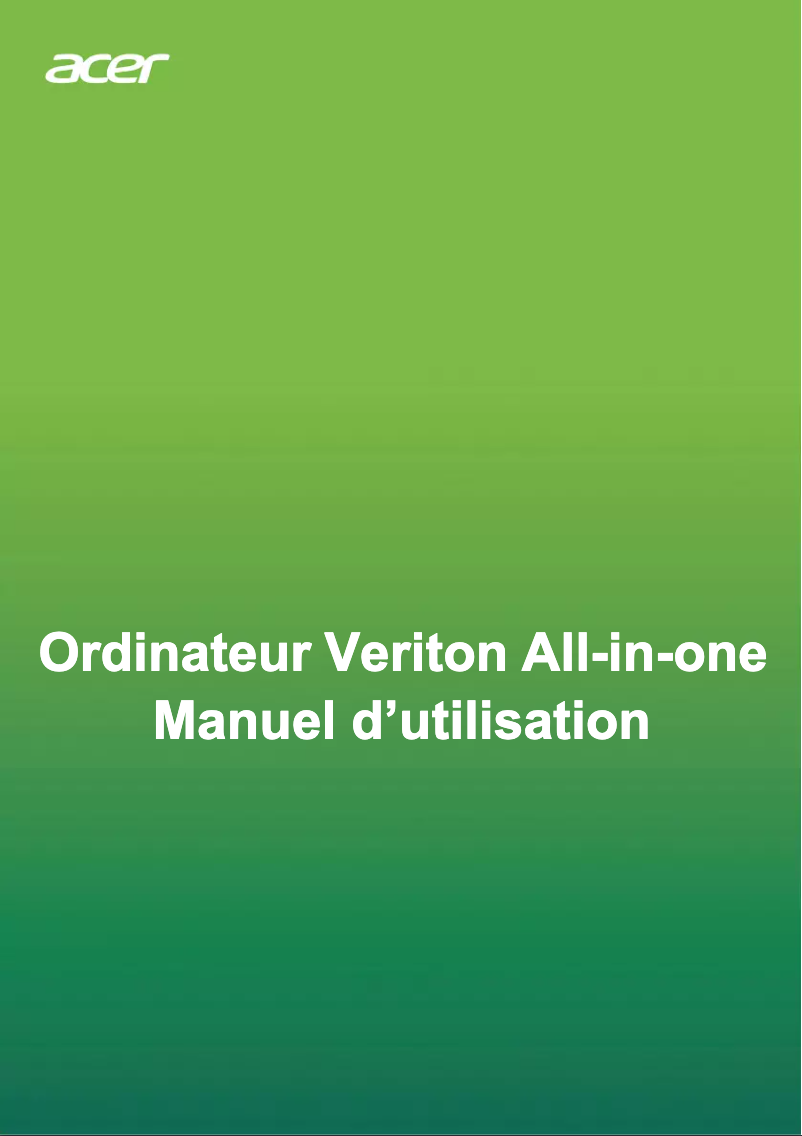 Page n°1 - Manuel utilisateur Acer Veriton Z2594G