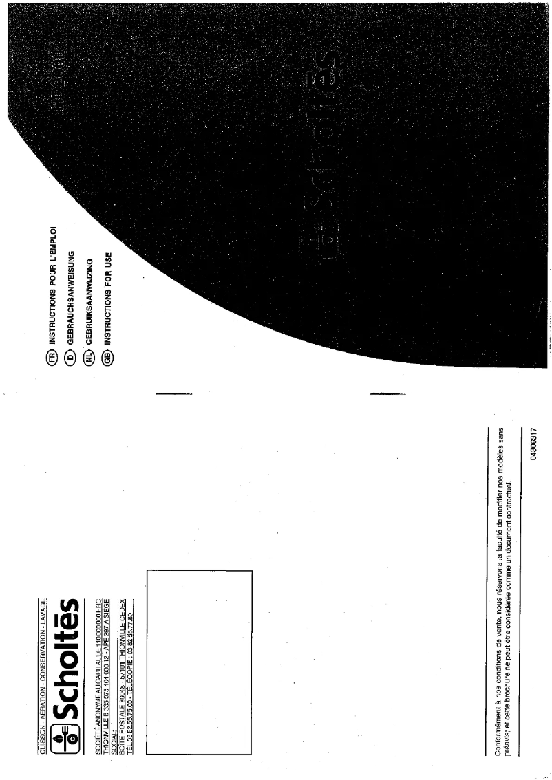 Image de la première page du manuel de l'appareil HD 2000