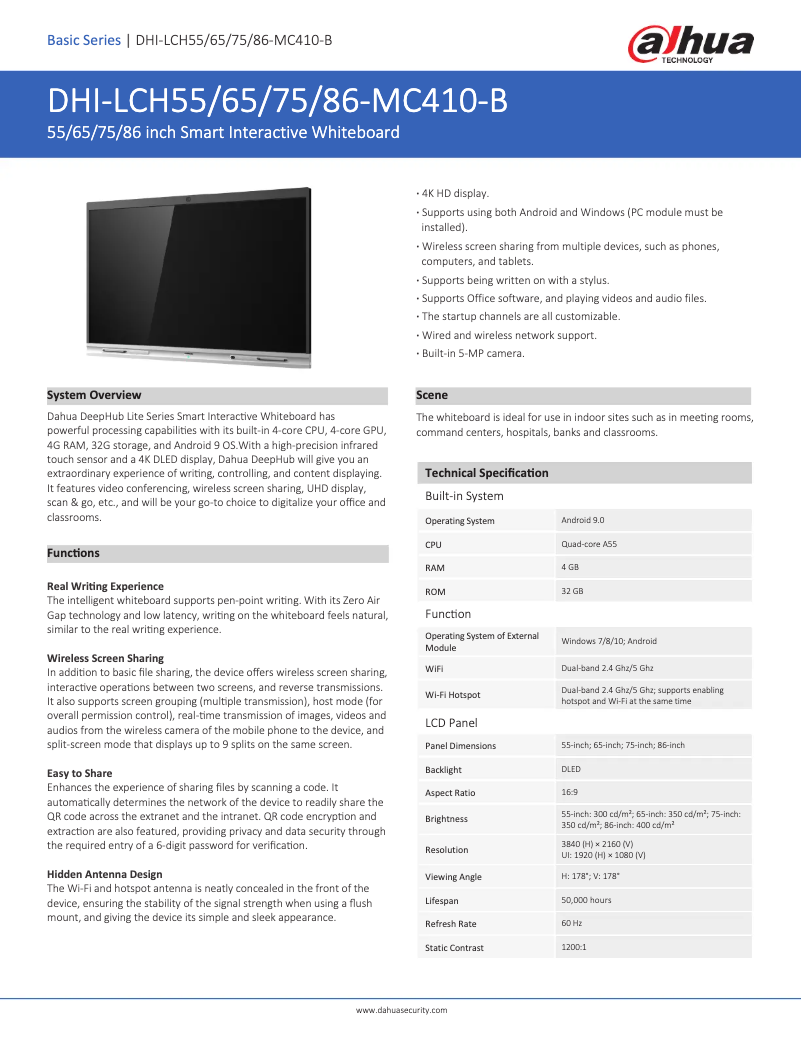 Image de la première page du manuel de l'appareil LCH55-MC410-B