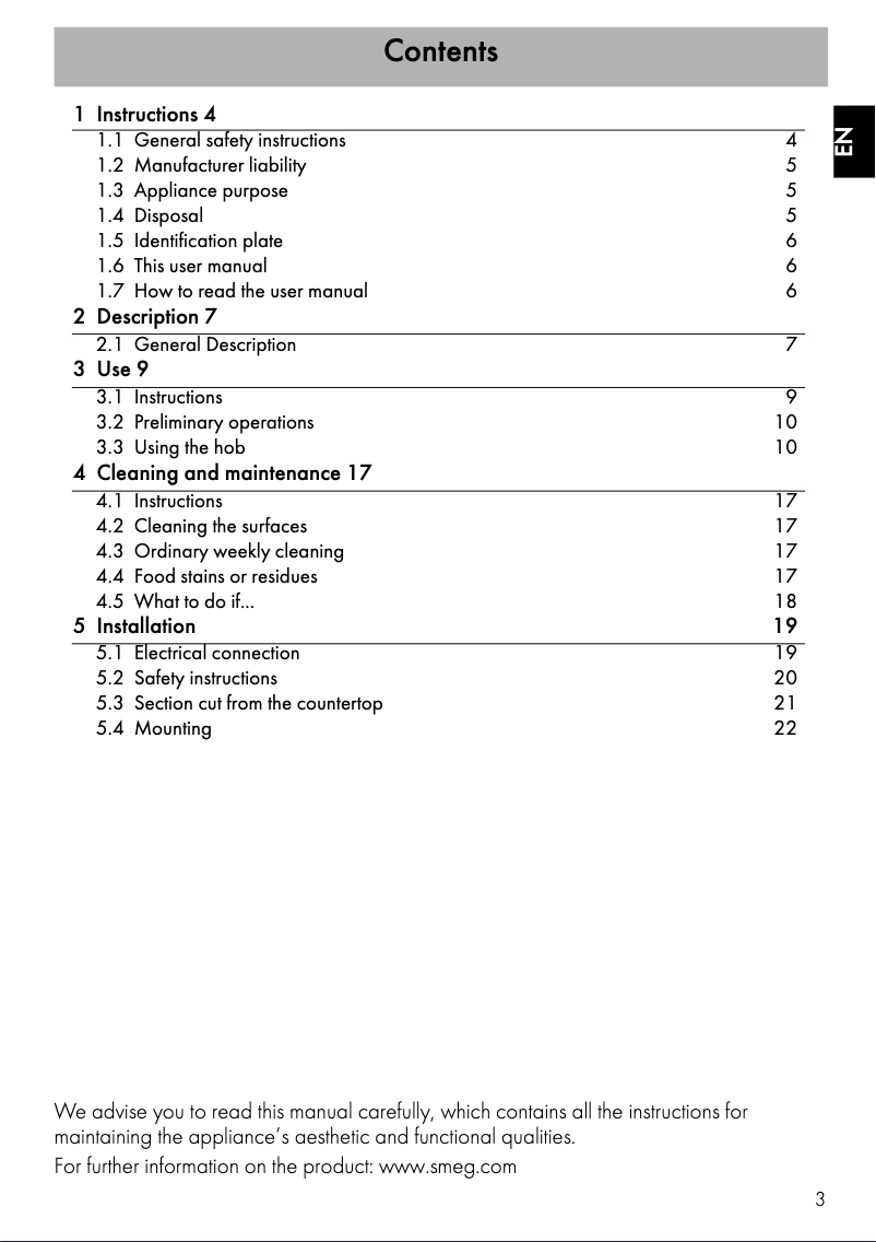 Página 1 del manual Manual de usuario Smeg SI564DUK