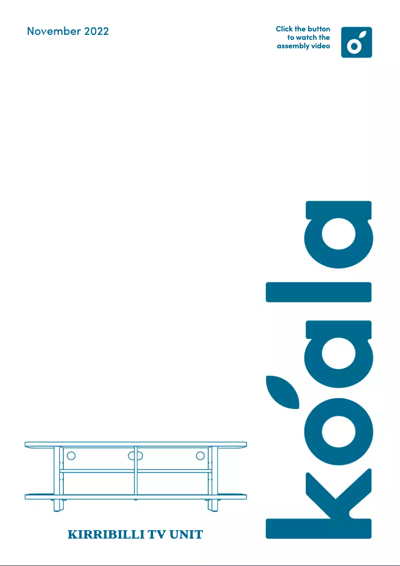 Page 1 de la notice Manuel utilisateur Koala Kirribilli TV Unit