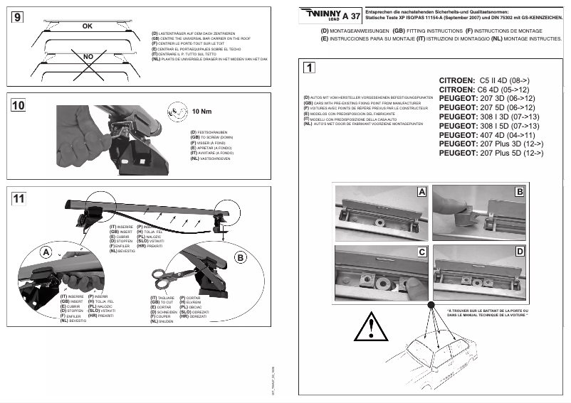 Image de la première page du manuel de l'appareil A 37