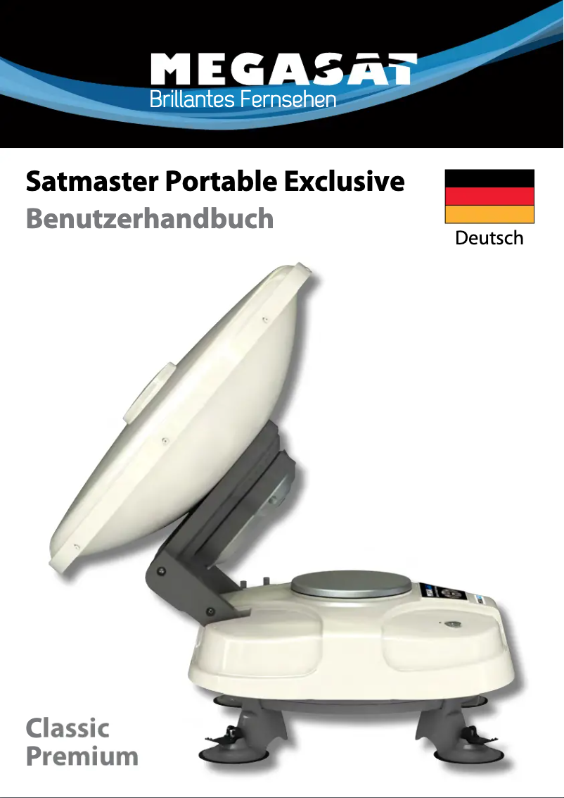 Page 1 de la notice Manuel utilisateur Megasat Portable Exclusive Premium